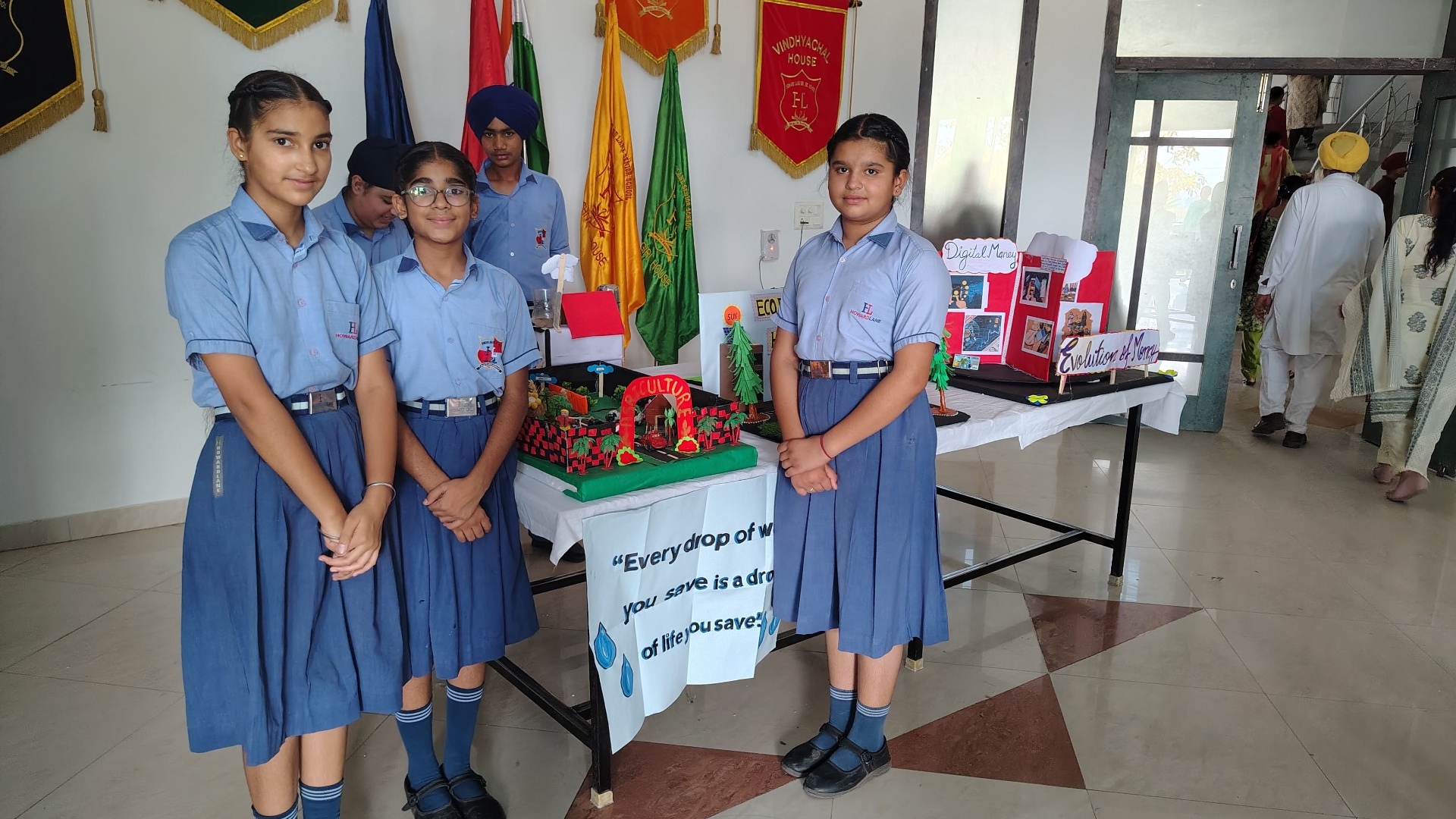 Howard Lane students presenting projects at the annual school exhibition