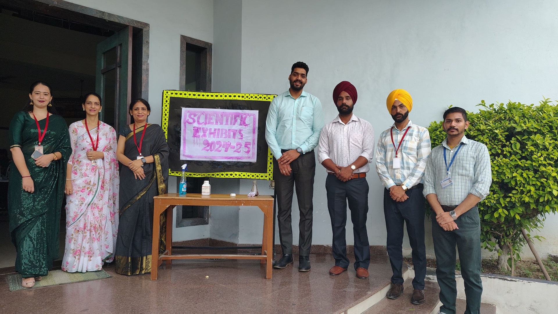 Science faculty at the Scientific Exhibits 2024–25 inauguration
