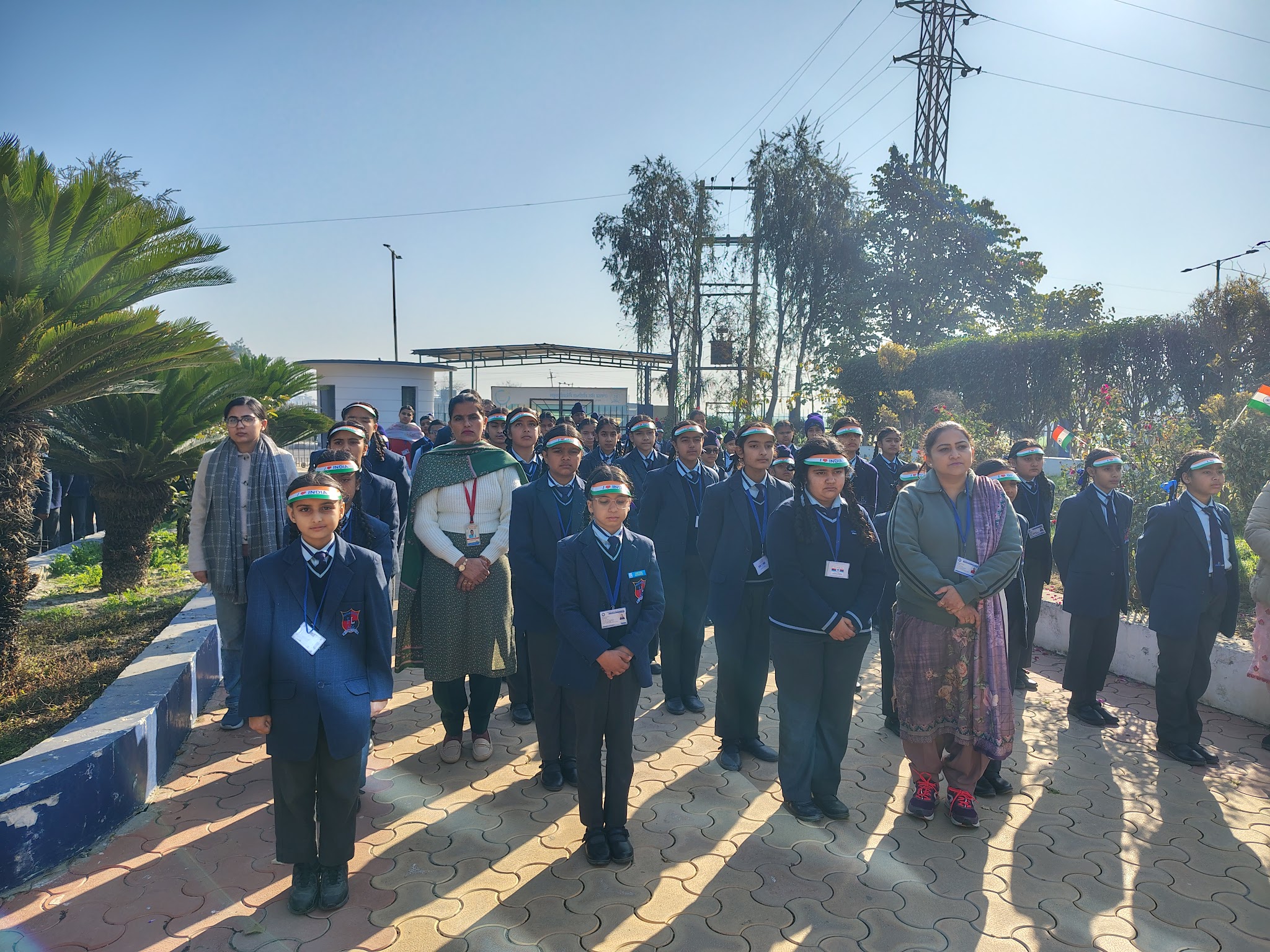 Students at the Republic Day assembly