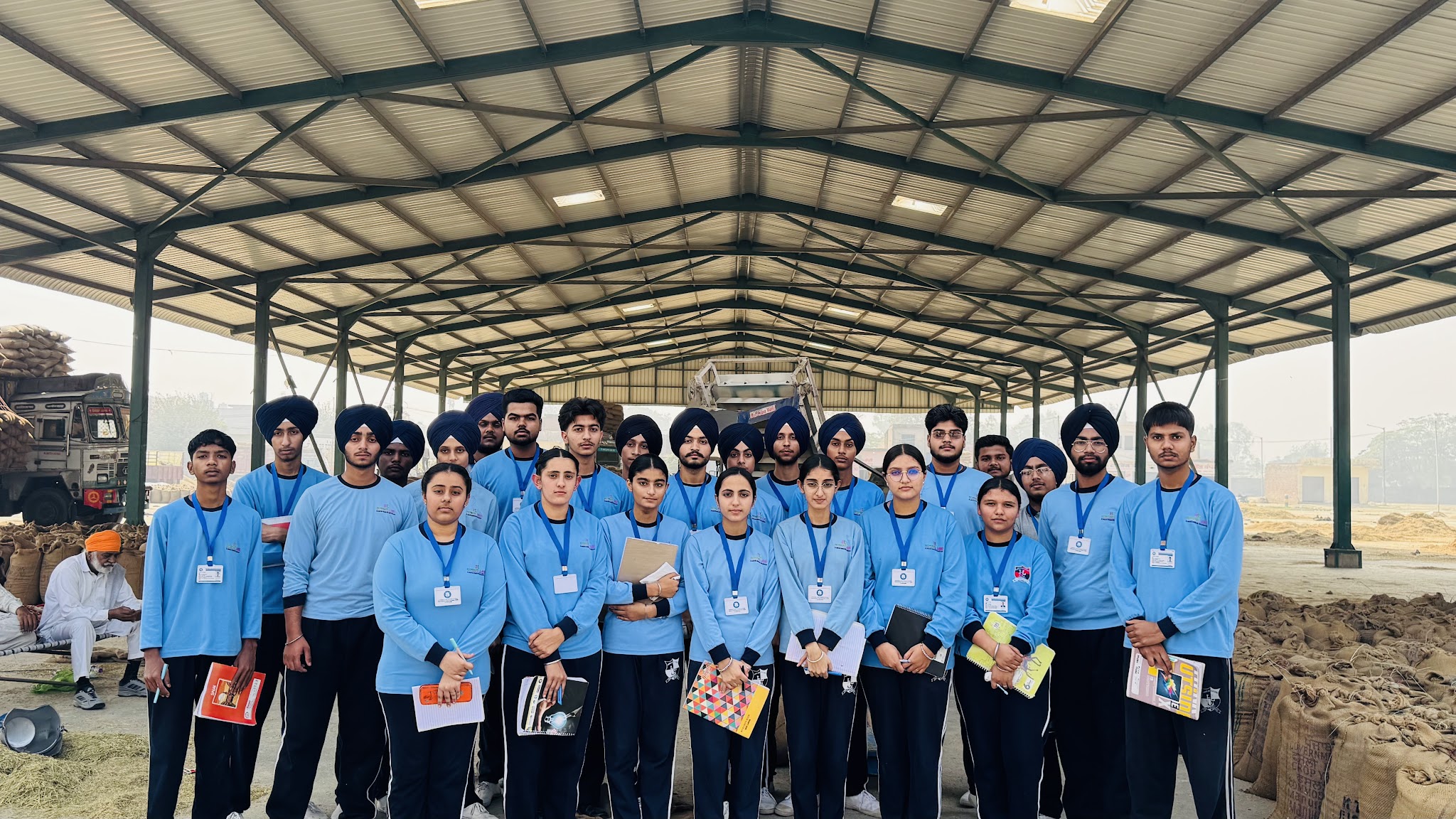Senior students on an agricultural field visit